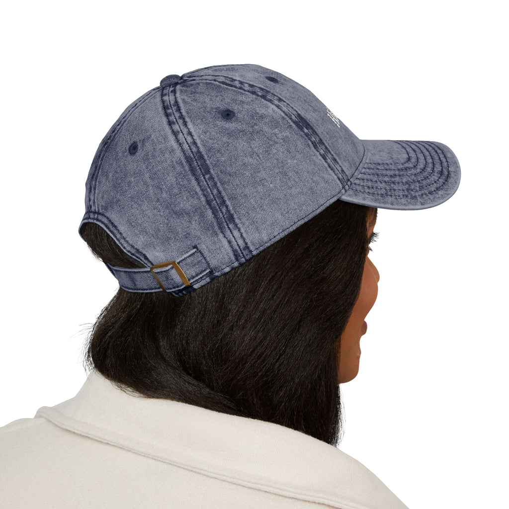 Vintage Embroidered Cap — 'Hit Like a Girl' Distressed Baseball Hat