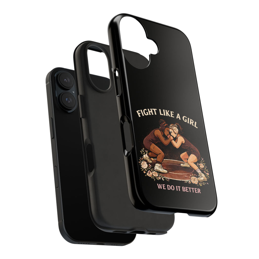 Phone Case — “Fight Like a Girl” Vintage Wrestlers Protective Phone Case
