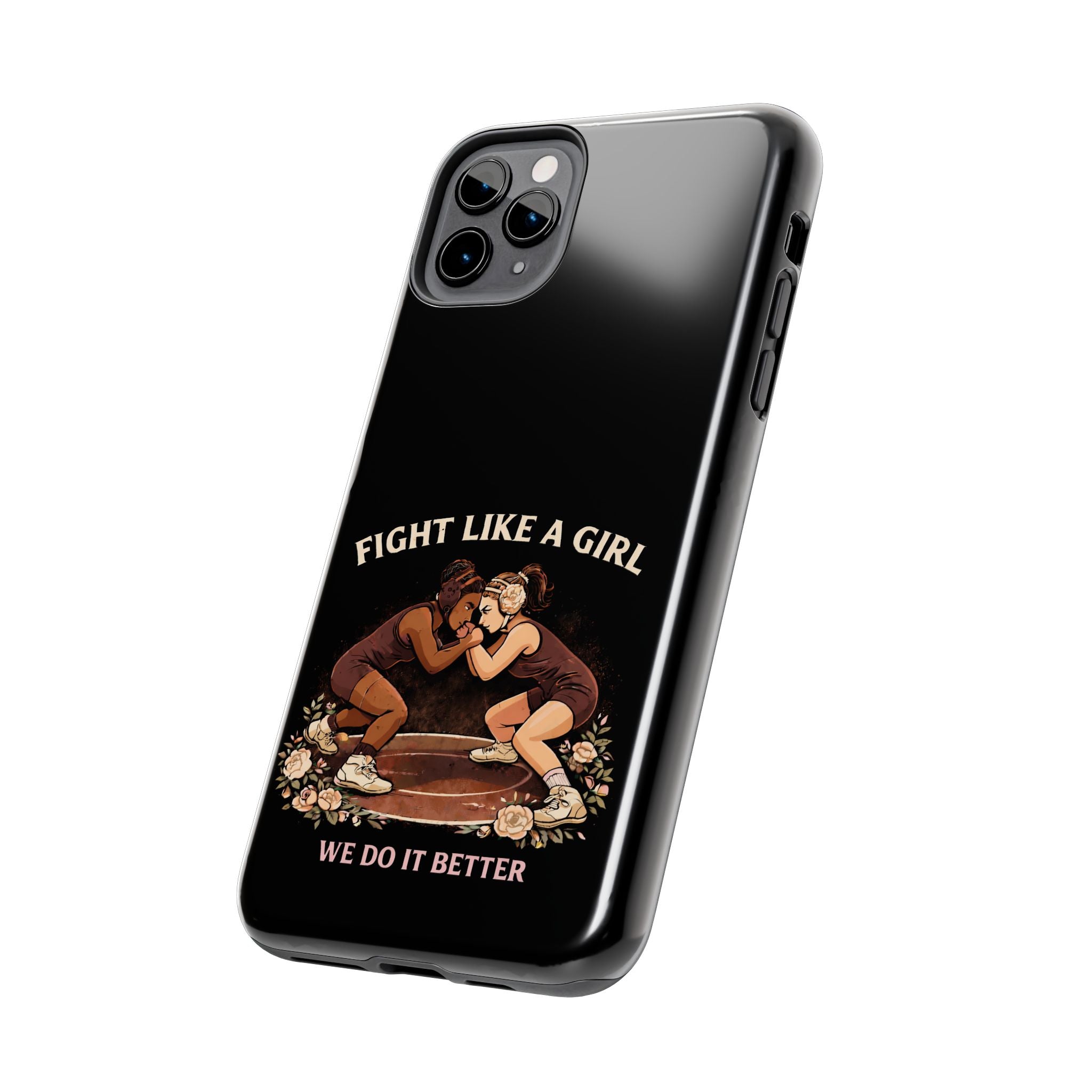 Phone Case — “Fight Like a Girl” Vintage Wrestlers Protective Phone Case
