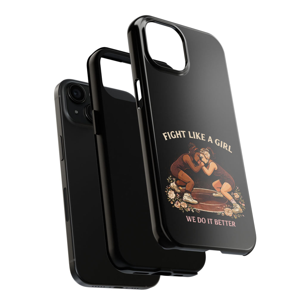 Phone Case — “Fight Like a Girl” Vintage Wrestlers Protective Phone Case