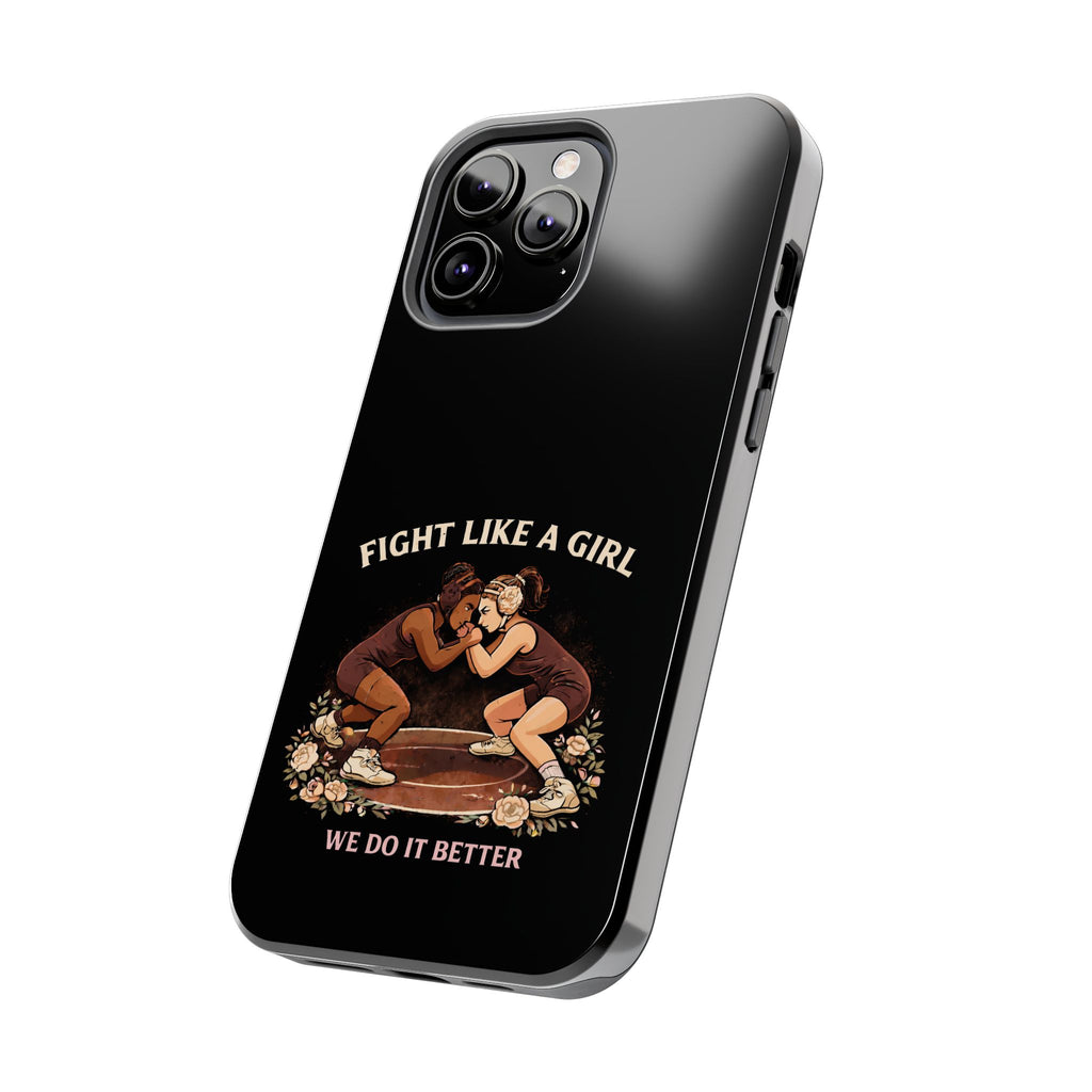 Phone Case — “Fight Like a Girl” Vintage Wrestlers Protective Phone Case