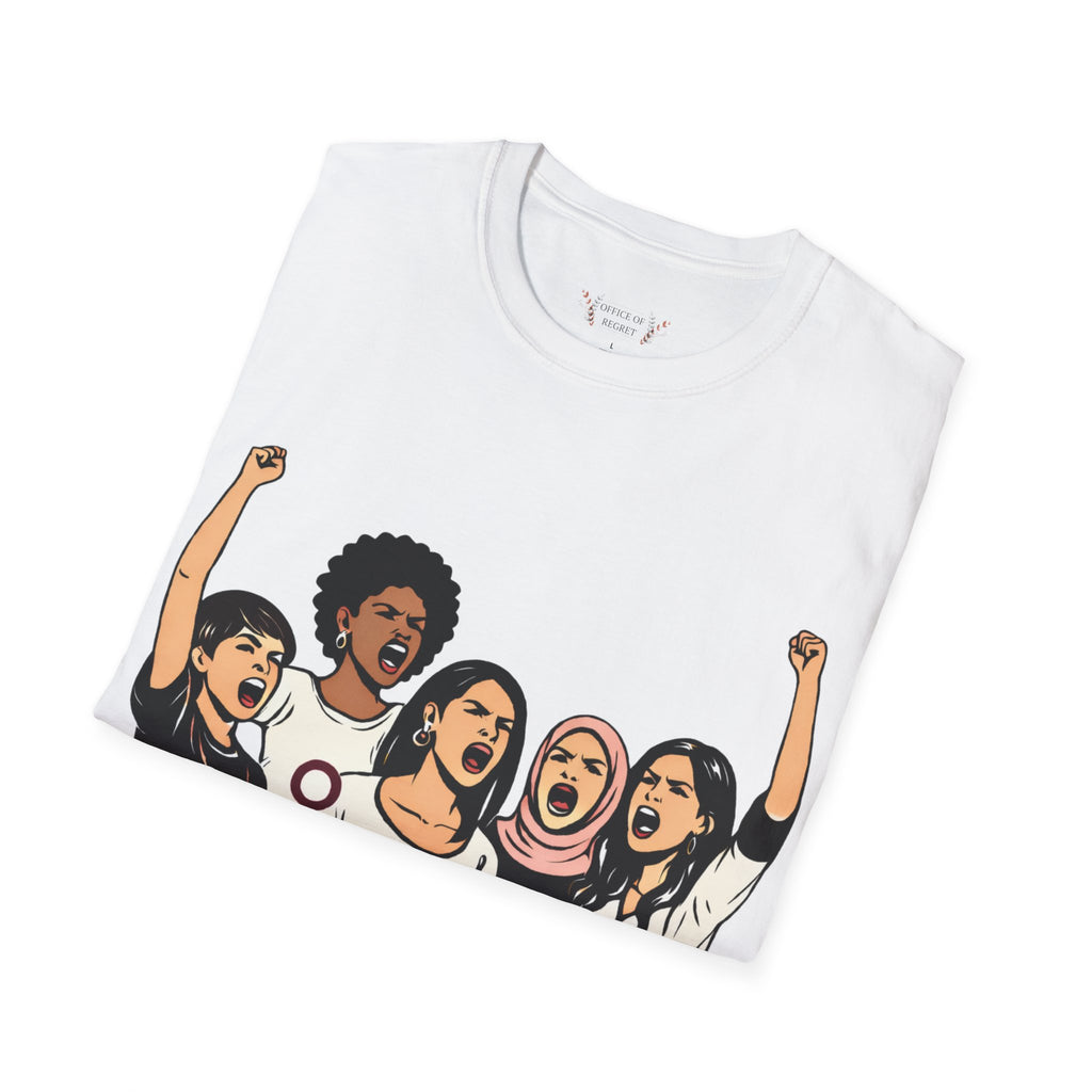 T-Shirt — "Closed Mouths Don't Get Fed" Feminist Protest Graphic Tee