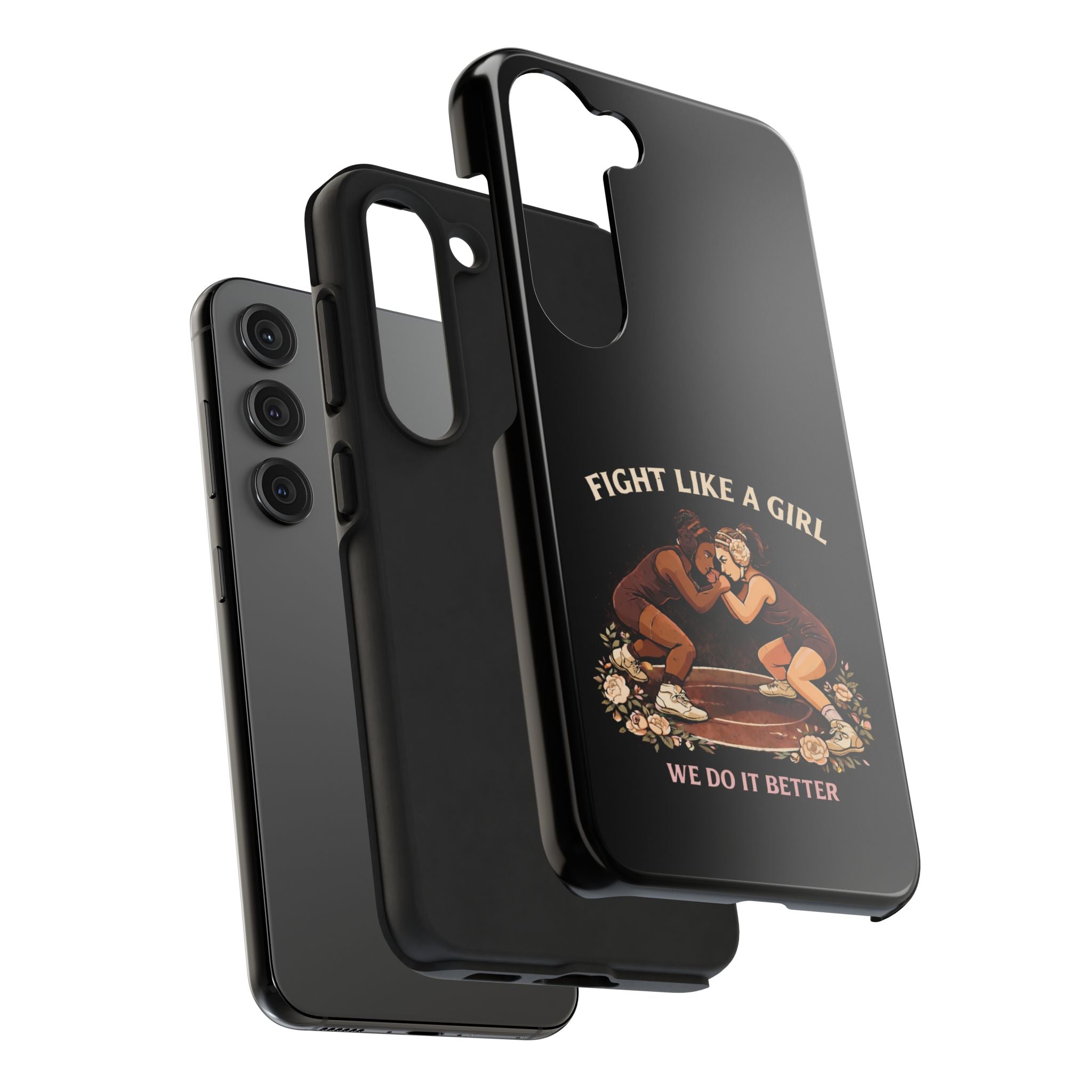 Phone Case — “Fight Like a Girl” Vintage Wrestlers Protective Phone Case