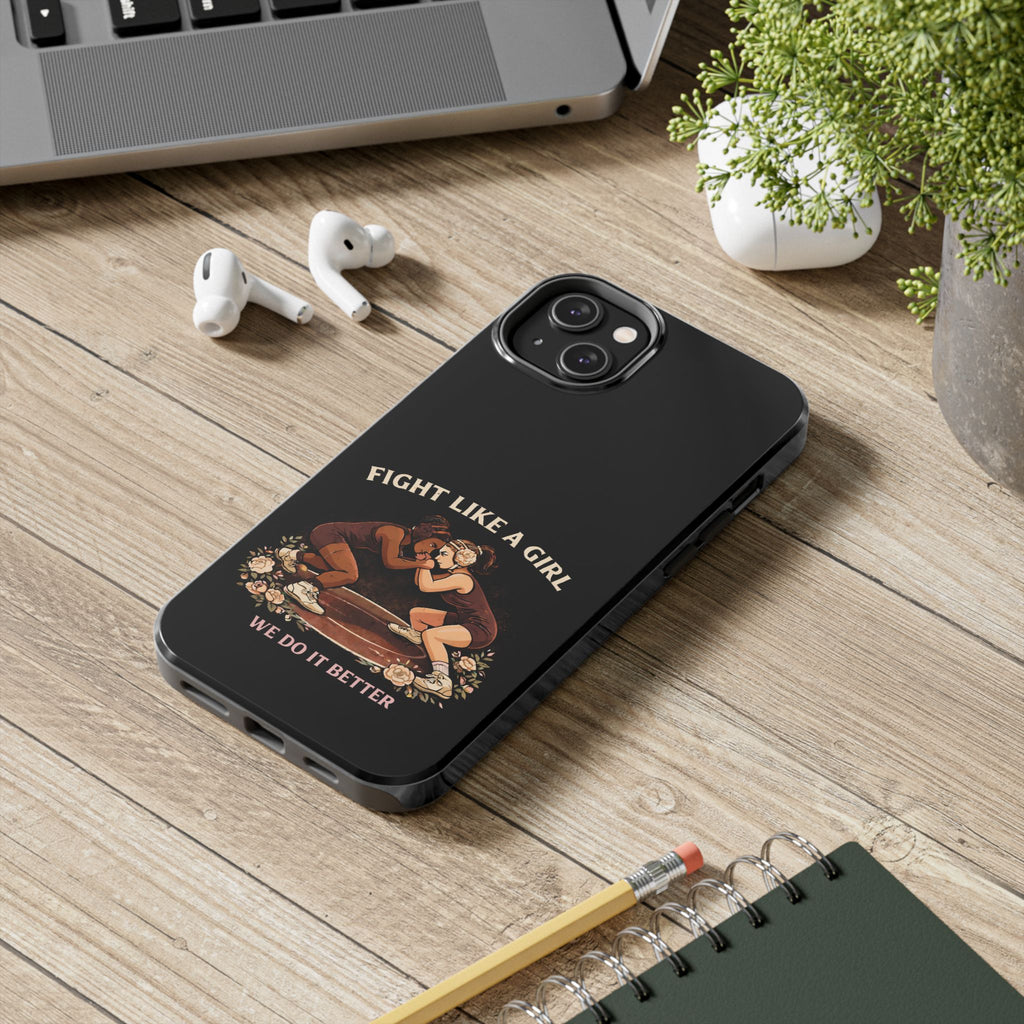 Phone Case — “Fight Like a Girl” Vintage Wrestlers Protective Phone Case