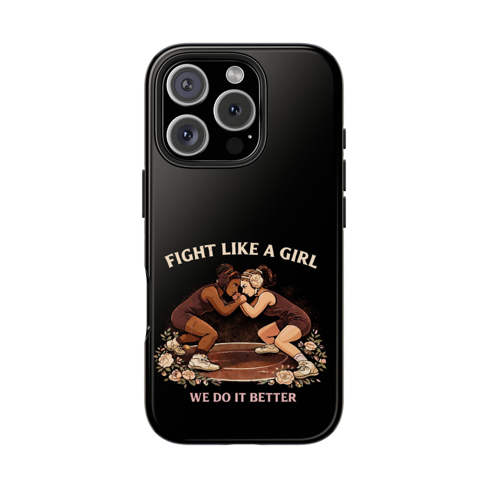 Phone Case — “Fight Like a Girl” Vintage Wrestlers Protective Phone Case