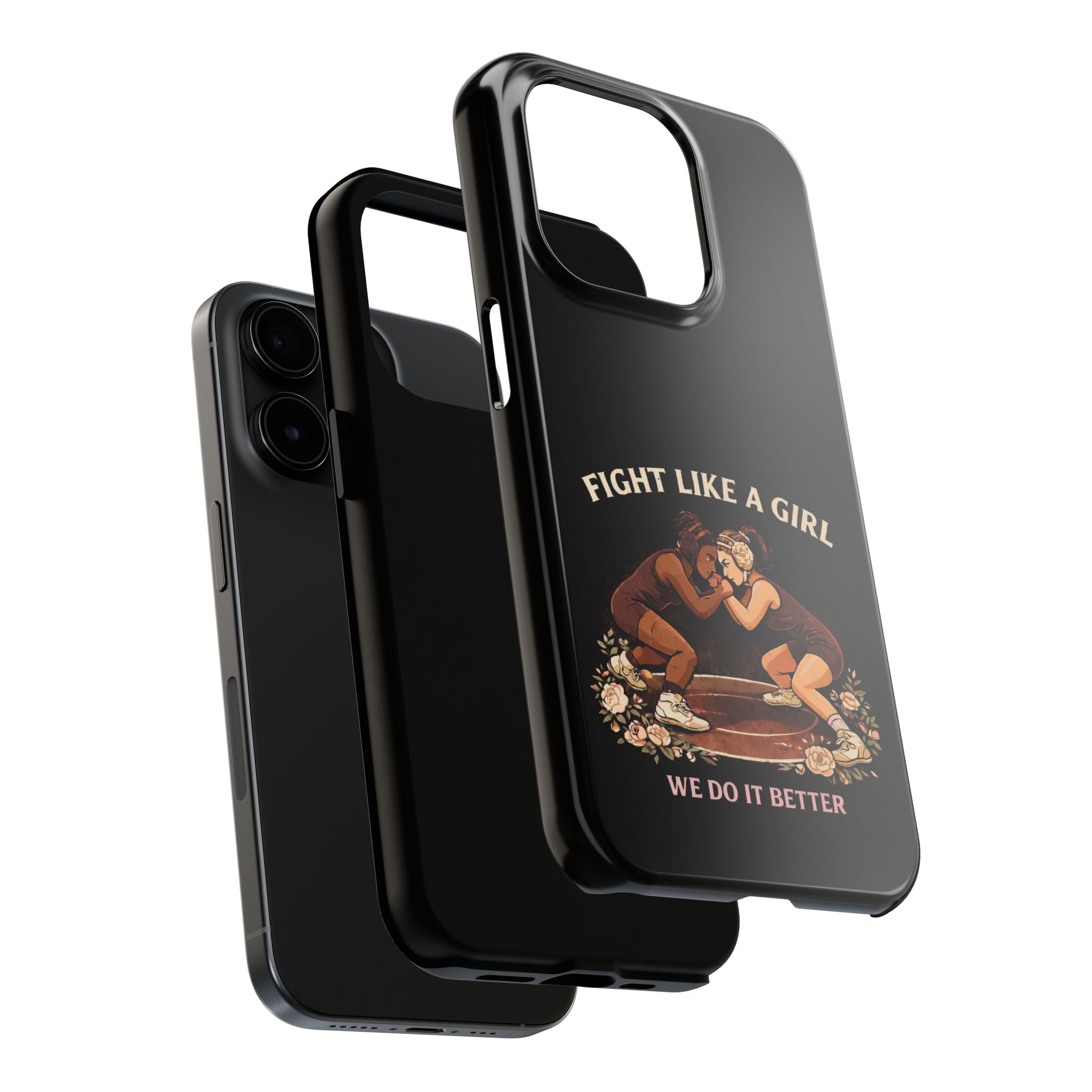 Phone Case — “Fight Like a Girl” Vintage Wrestlers Protective Phone Case