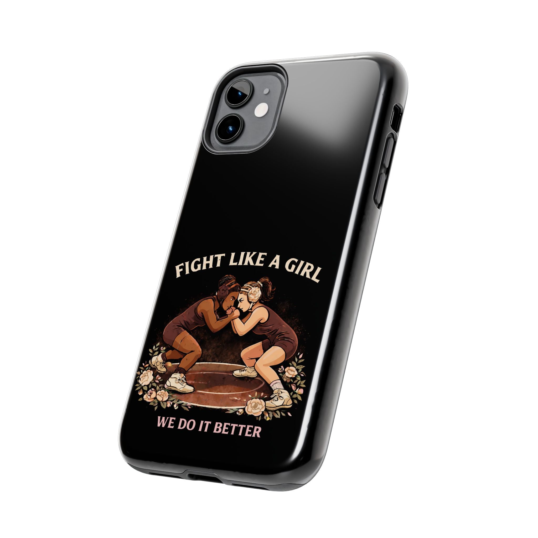 Phone Case — “Fight Like a Girl” Vintage Wrestlers Protective Phone Case