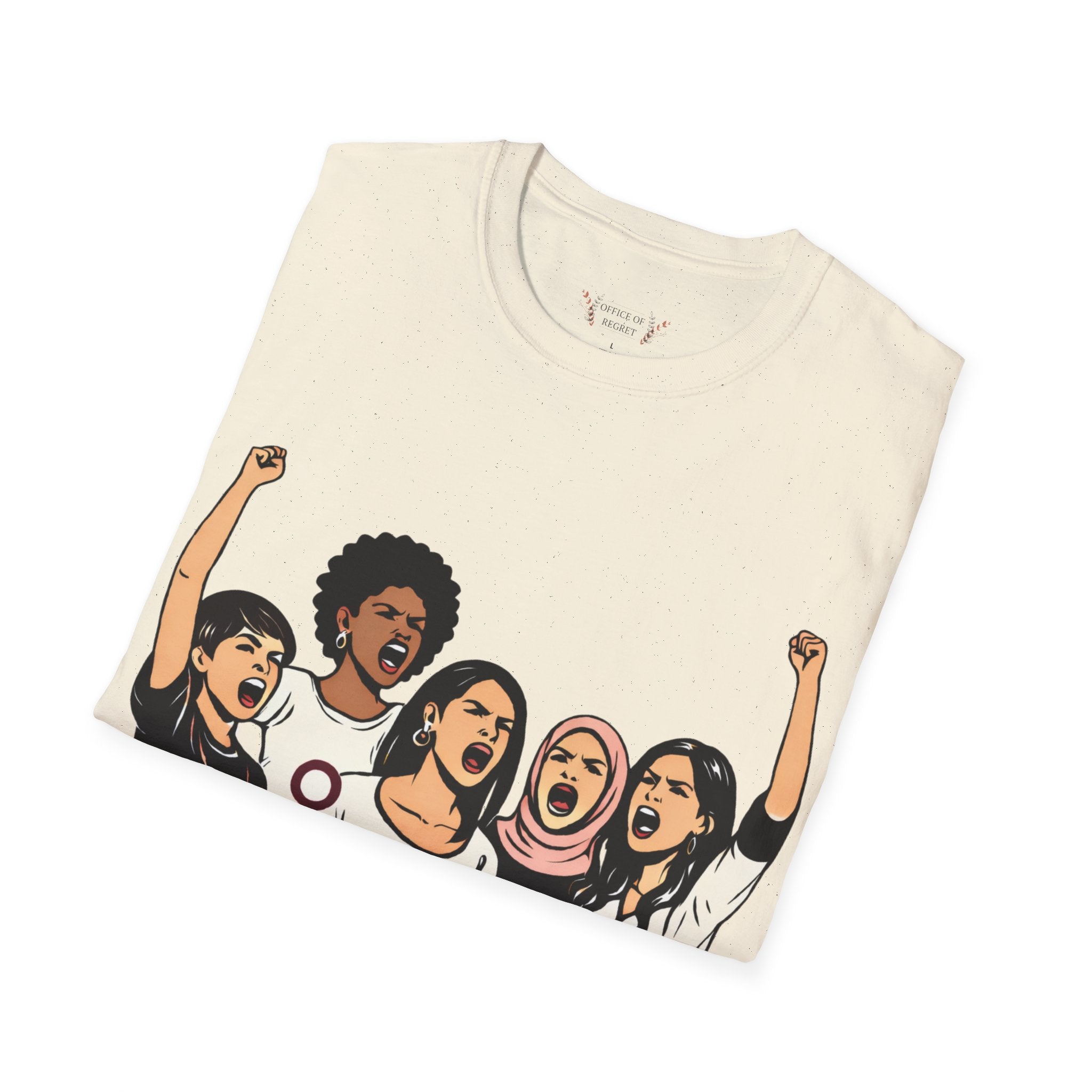 T-Shirt — "Closed Mouths Don't Get Fed" Feminist Protest Graphic Tee