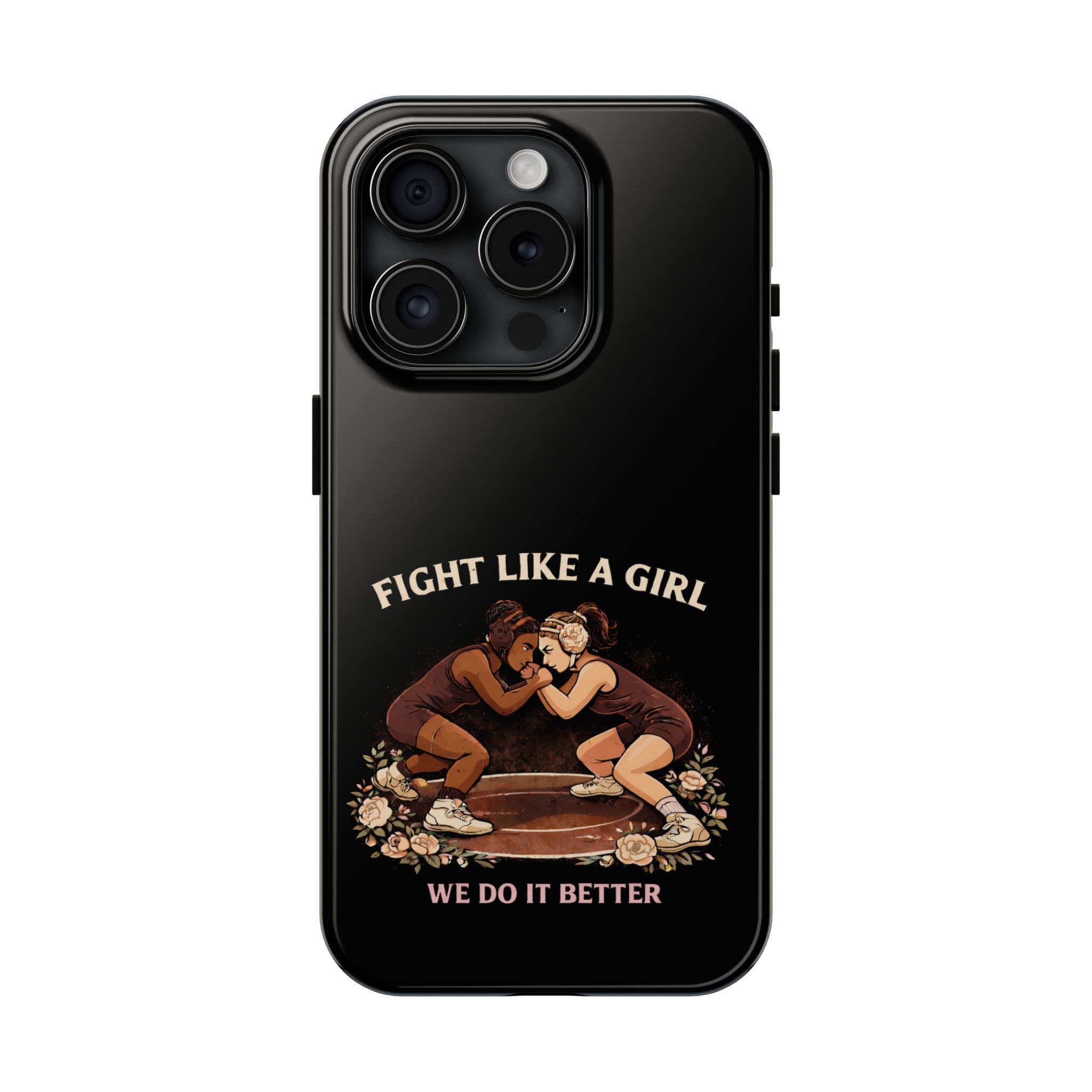 Phone Case — “Fight Like a Girl” Vintage Wrestlers Protective Phone Case