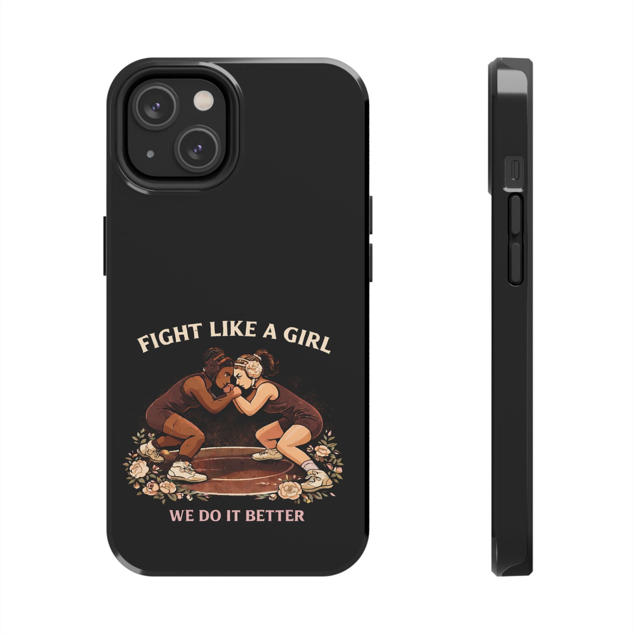 Phone Case — “Fight Like a Girl” Vintage Wrestlers Protective Phone Case