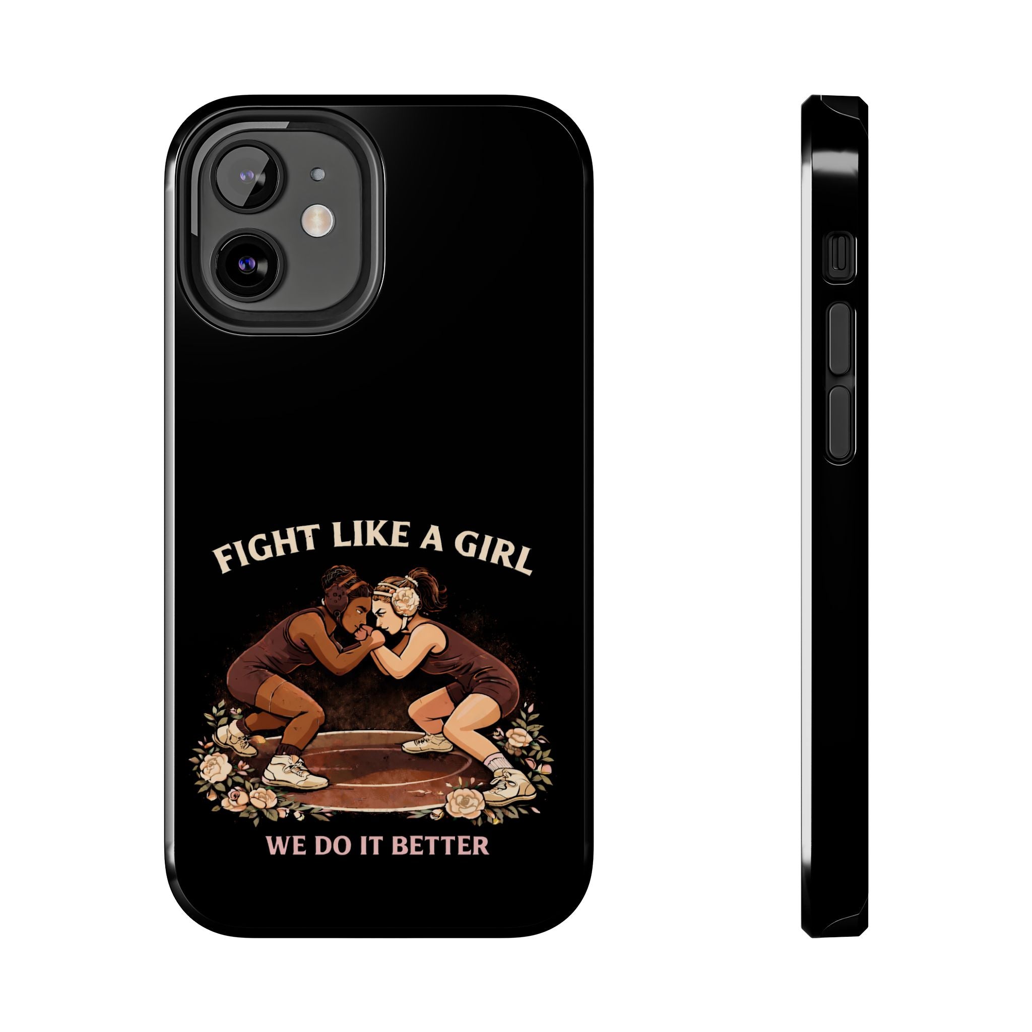 Phone Case — “Fight Like a Girl” Vintage Wrestlers Protective Phone Case