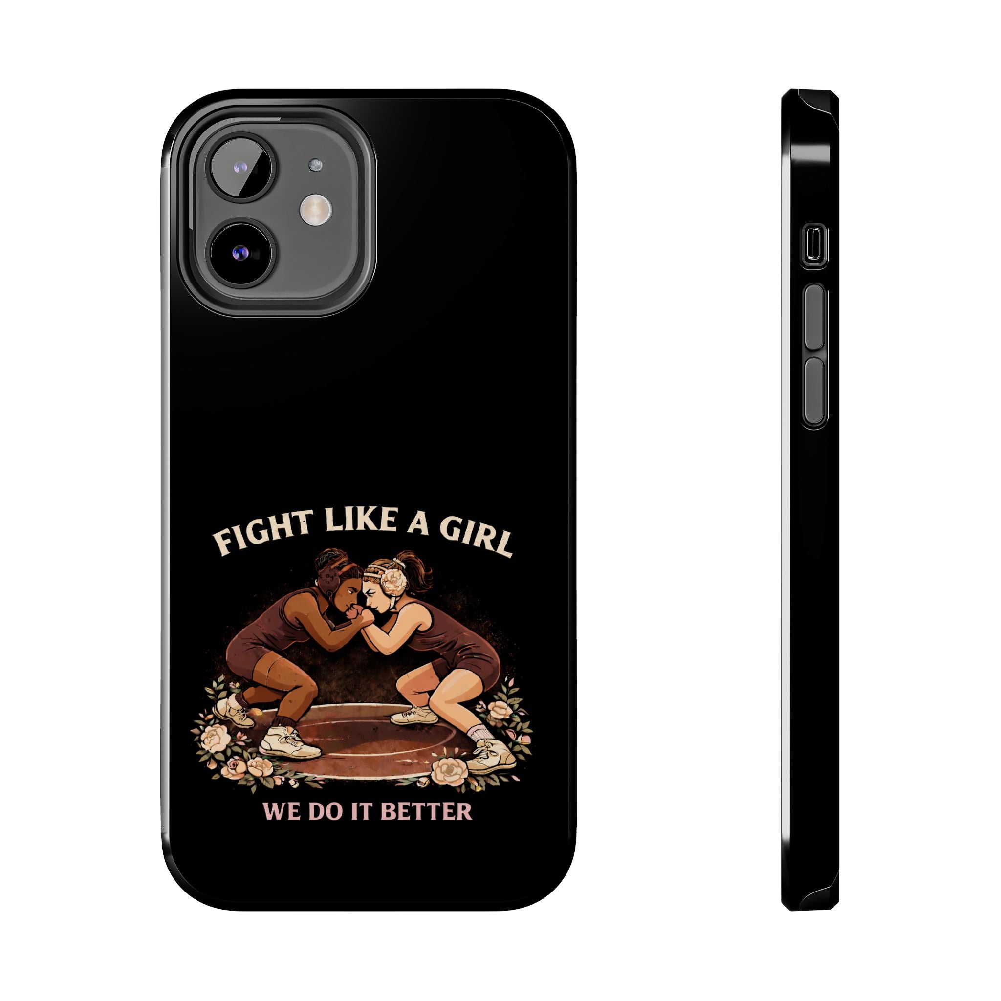 Phone Case — “Fight Like a Girl” Vintage Wrestlers Protective Phone Case