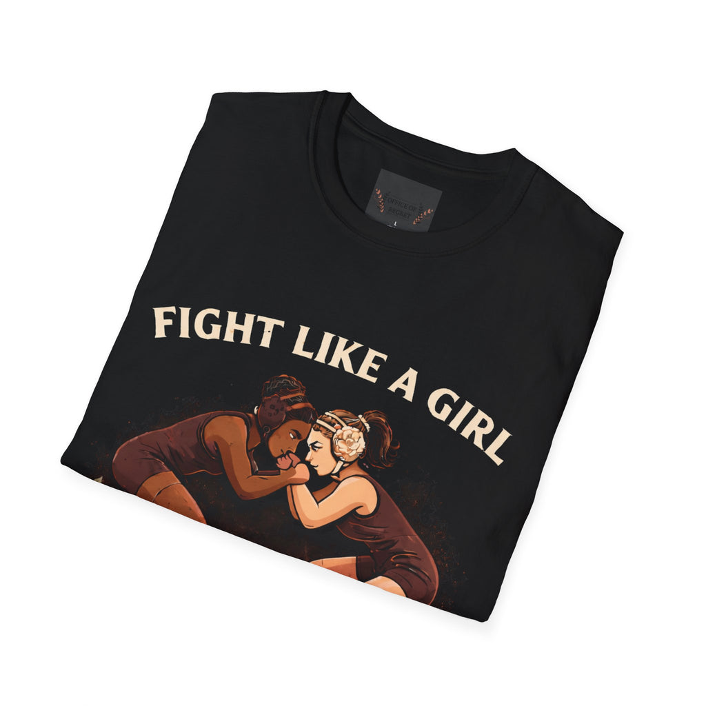 Fight Like a Girl, Women's Wrestling T-shirt