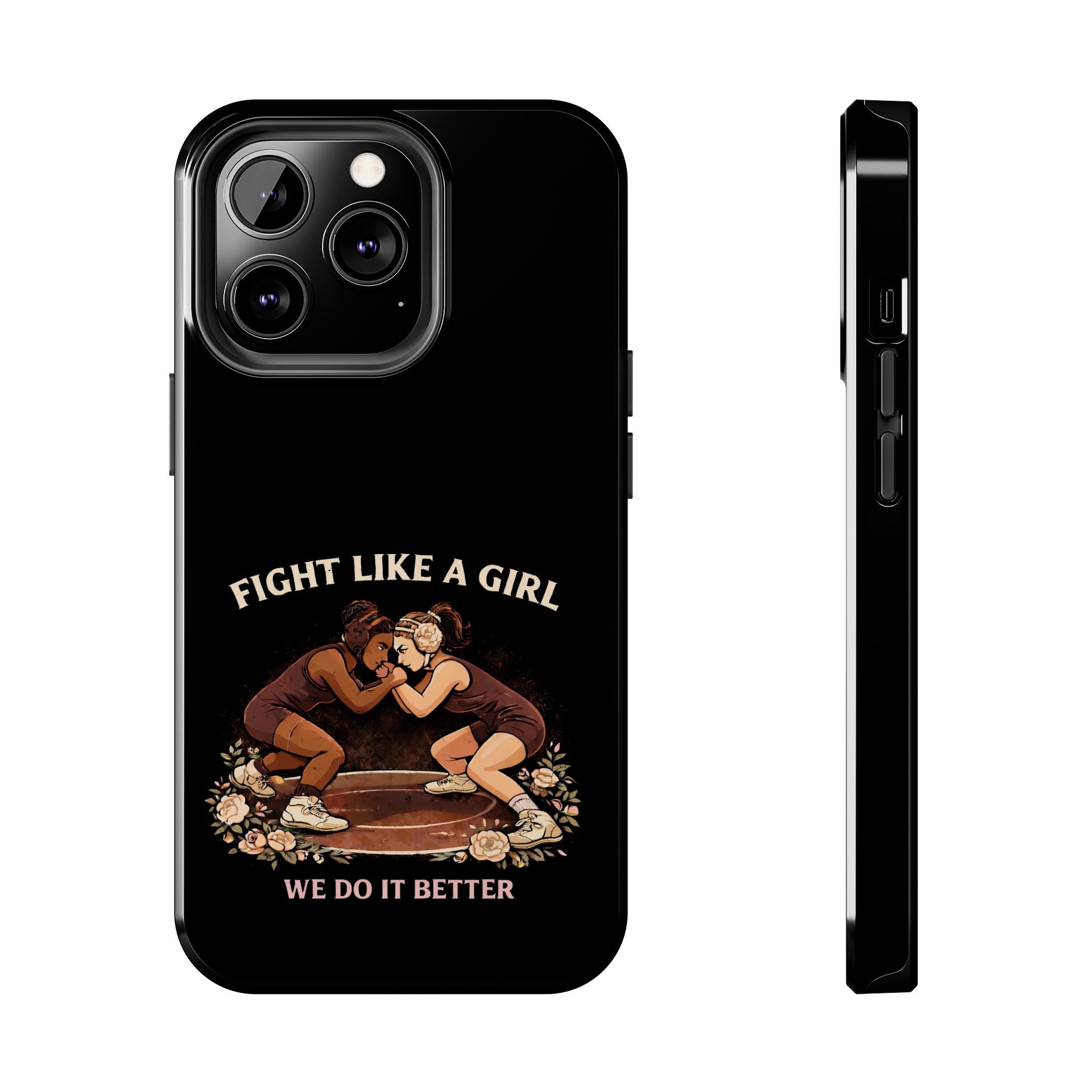 Phone Case — “Fight Like a Girl” Vintage Wrestlers Protective Phone Case