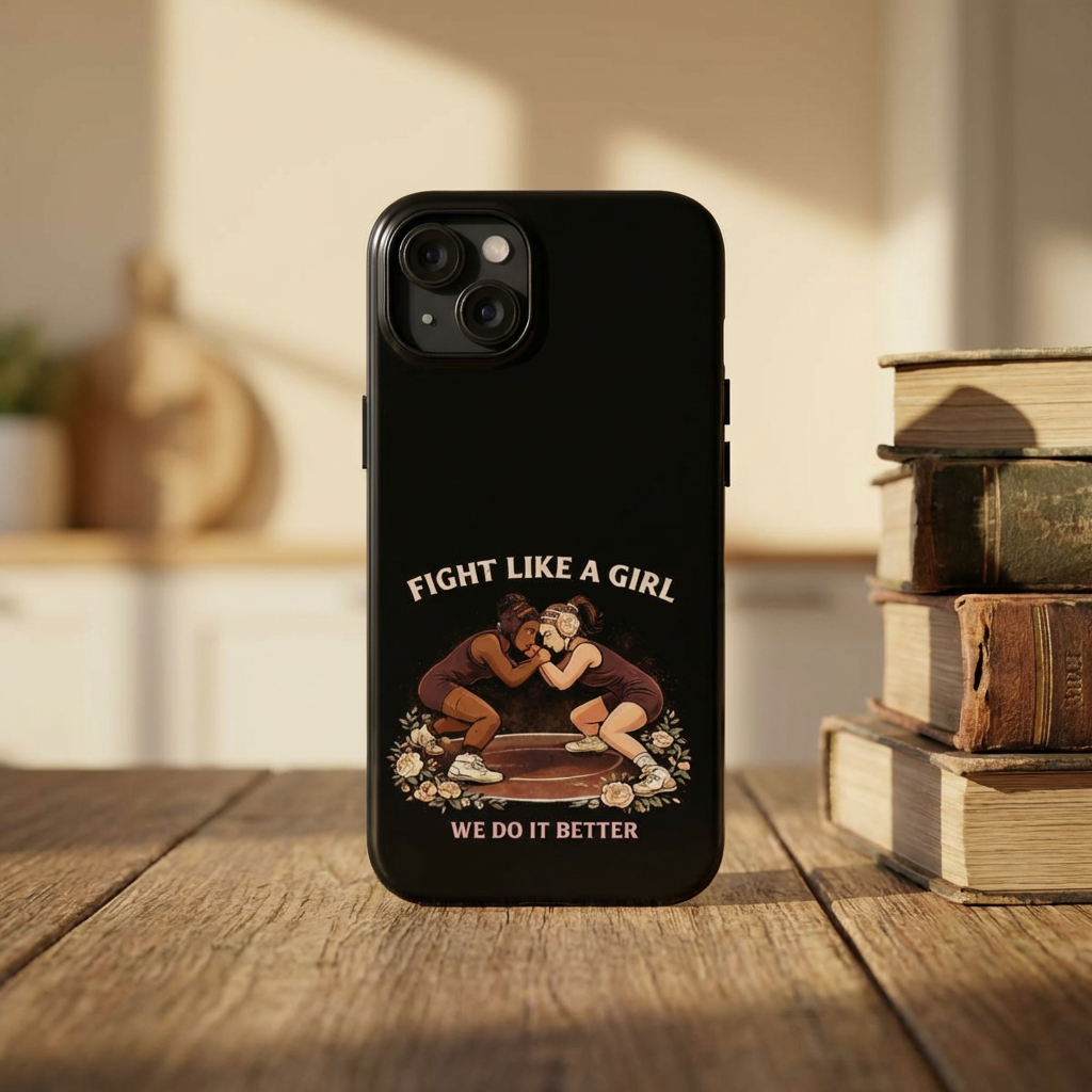 Phone Case — “Fight Like a Girl” Vintage Wrestlers Protective Phone Case
