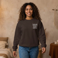 Crewneck Sweatshirt - "Friendship Awakened is My Best Boyfriend" Minimal Chest Graphic