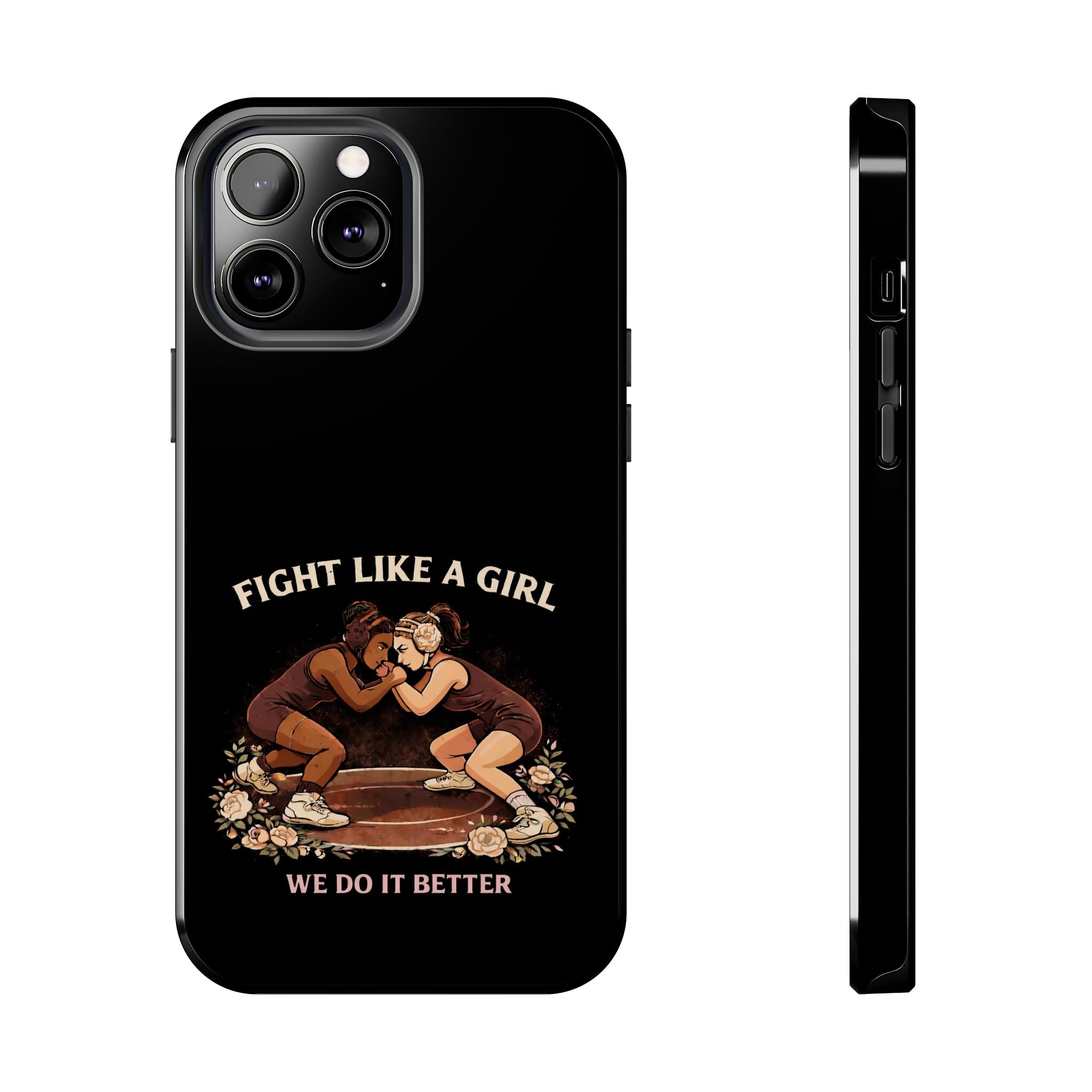 Phone Case — “Fight Like a Girl” Vintage Wrestlers Protective Phone Case