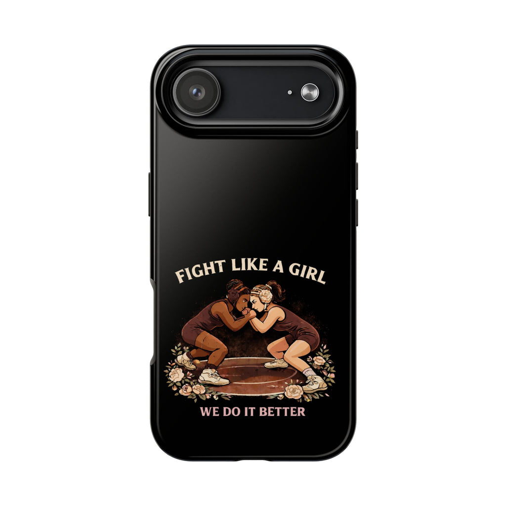 Phone Case — “Fight Like a Girl” Vintage Wrestlers Protective Phone Case