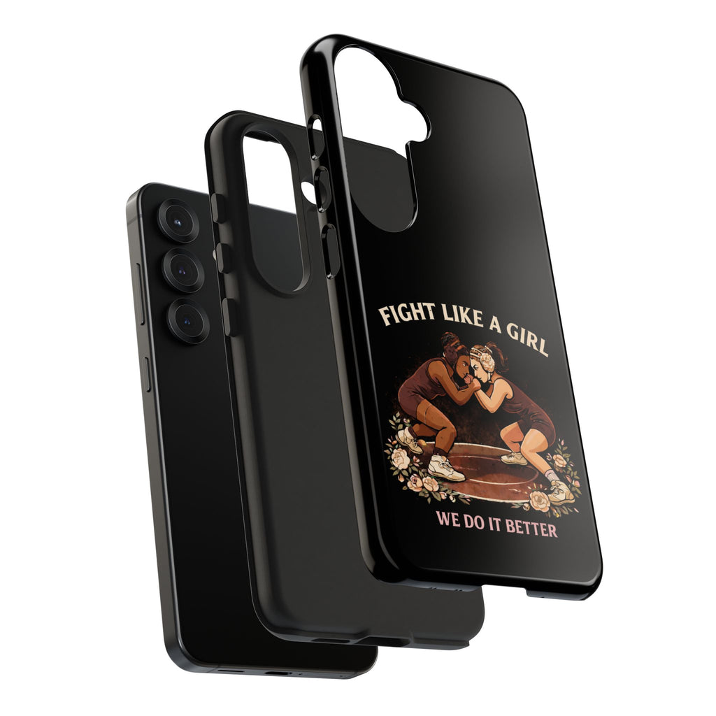 Phone Case — “Fight Like a Girl” Vintage Wrestlers Protective Phone Case