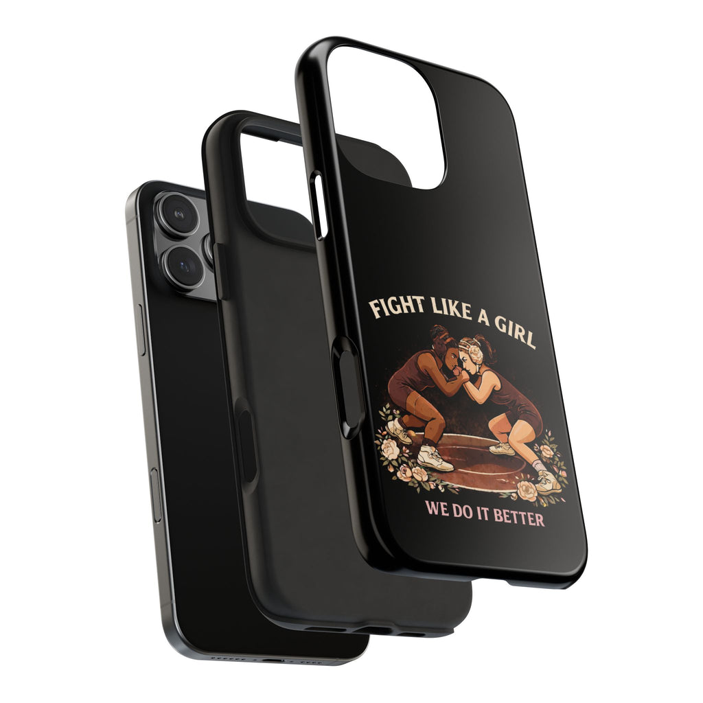 Phone Case — “Fight Like a Girl” Vintage Wrestlers Protective Phone Case