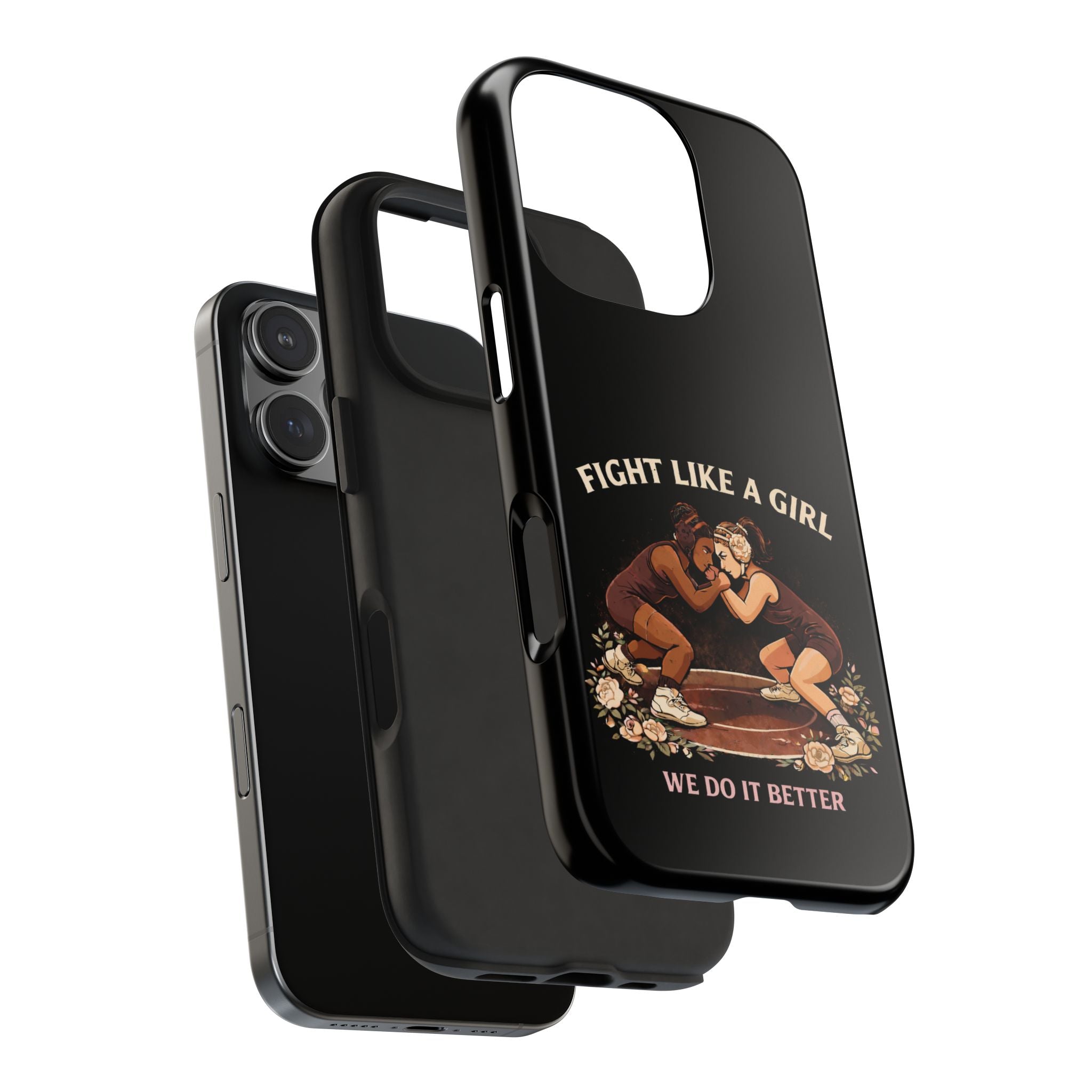 Phone Case — “Fight Like a Girl” Vintage Wrestlers Protective Phone Case