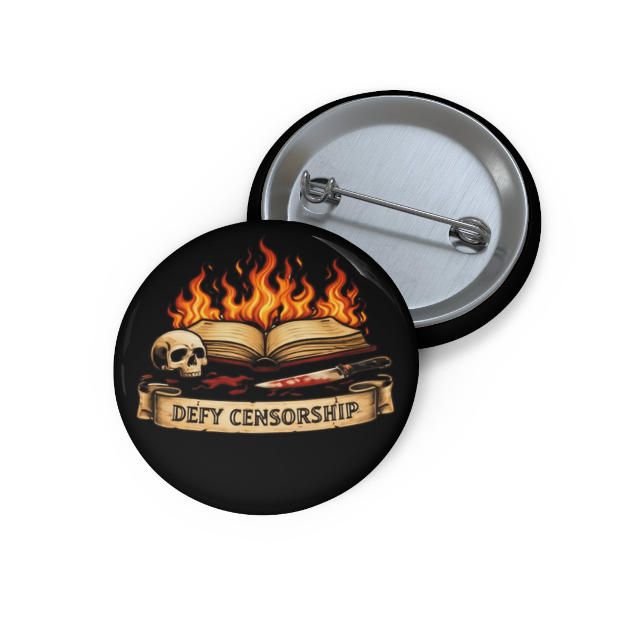 Defy Censorship Pin Button