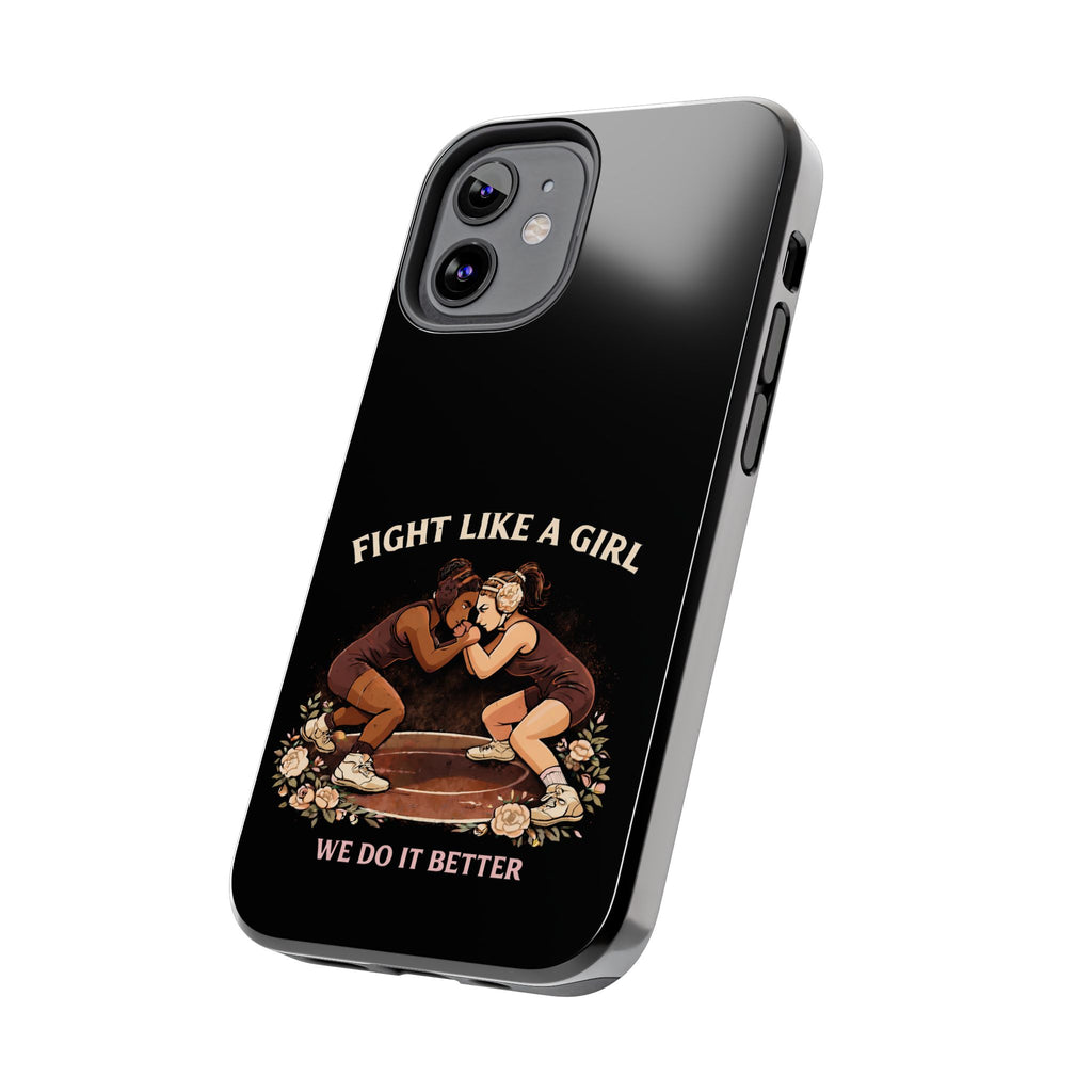 Phone Case — “Fight Like a Girl” Vintage Wrestlers Protective Phone Case
