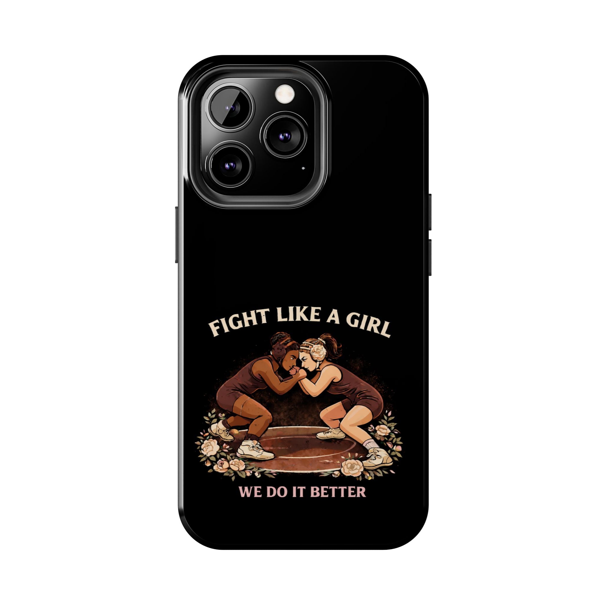 Phone Case — “Fight Like a Girl” Vintage Wrestlers Protective Phone Case