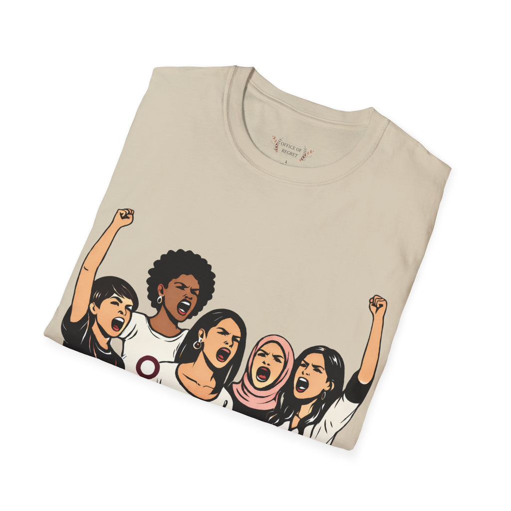 T-Shirt — "Closed Mouths Don't Get Fed" Feminist Protest Graphic Tee