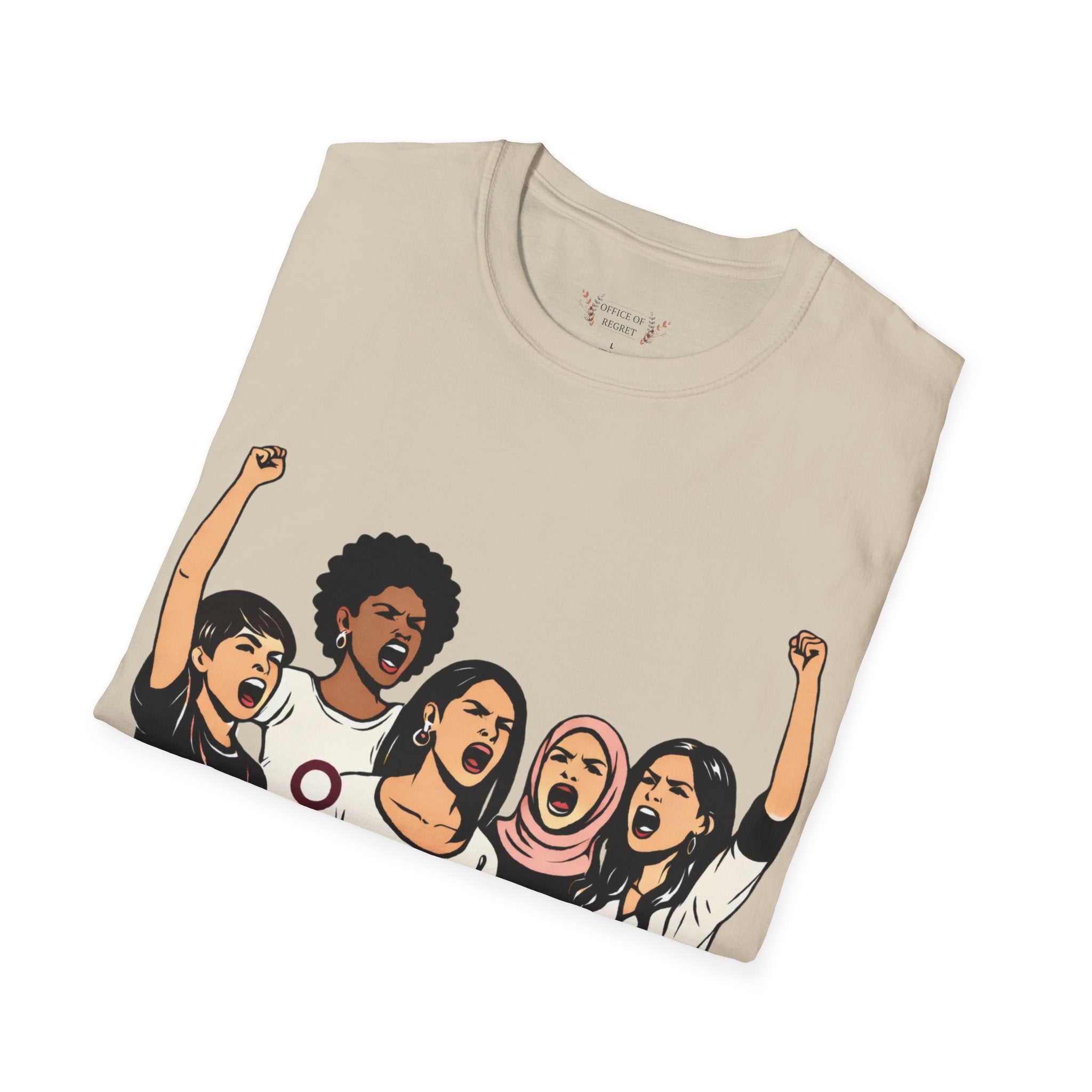 T-Shirt — "Closed Mouths Don't Get Fed" Feminist Protest Graphic Tee