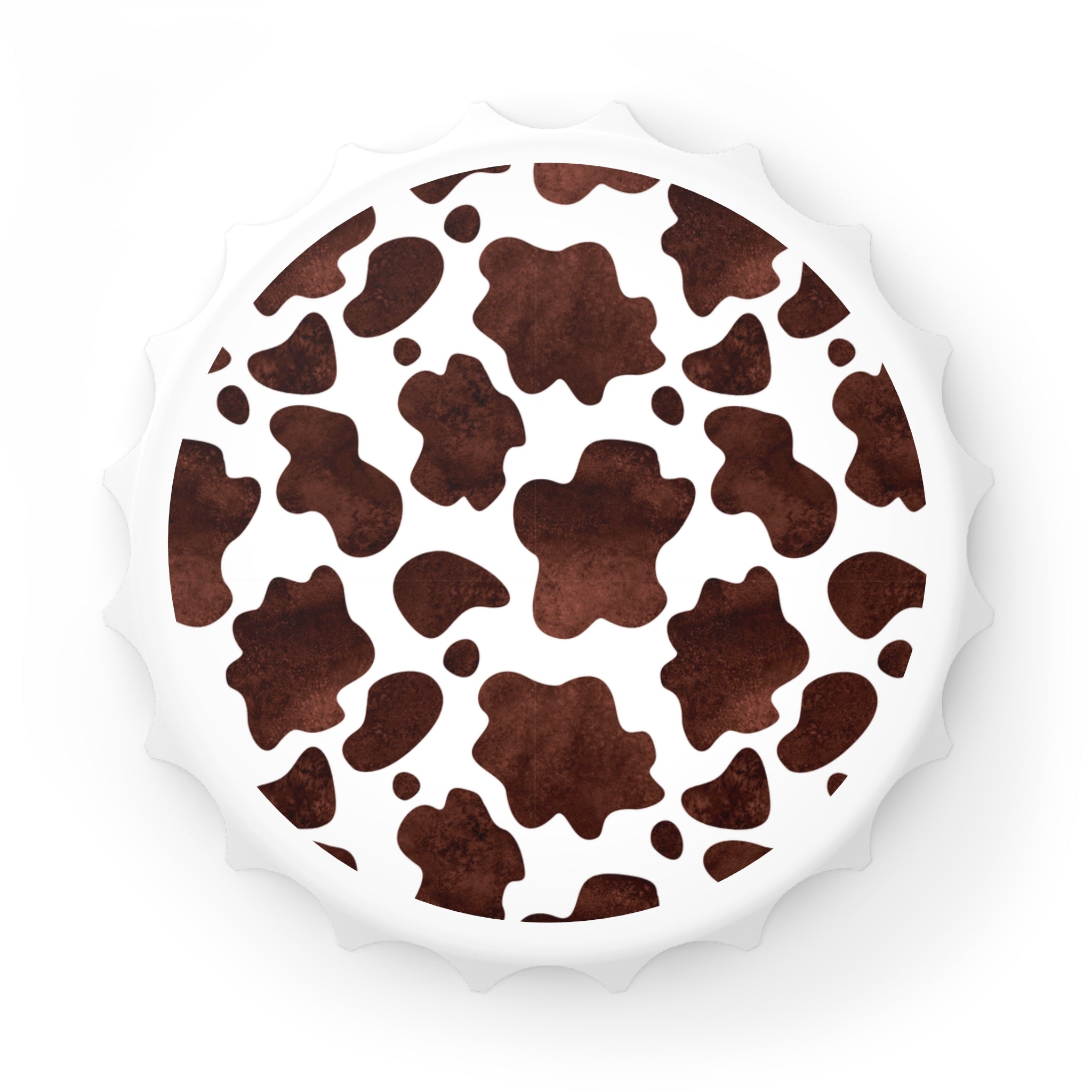 Cow Print Bottle Opener — Rustic Farmhouse Bar Tool