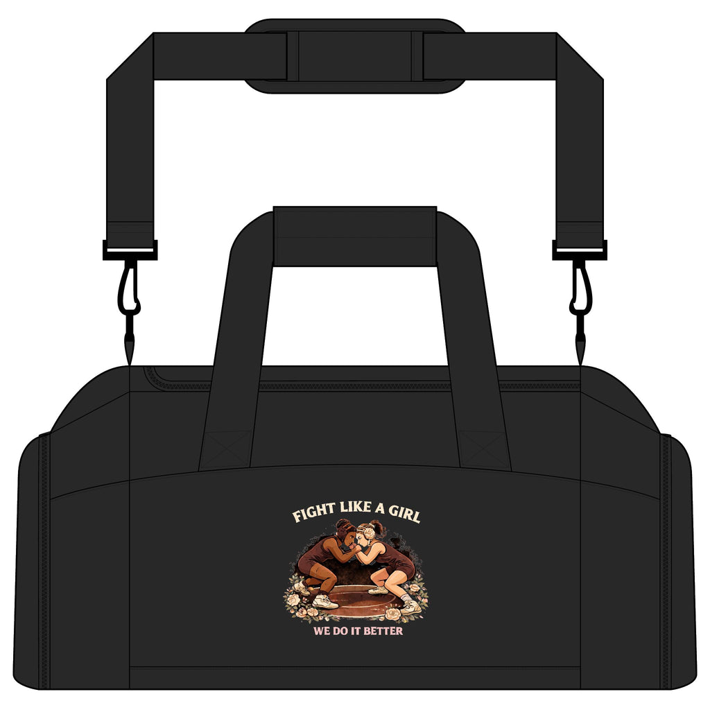 Gym Bag — "Fight Like a Girl" Boxing Duffle for Women