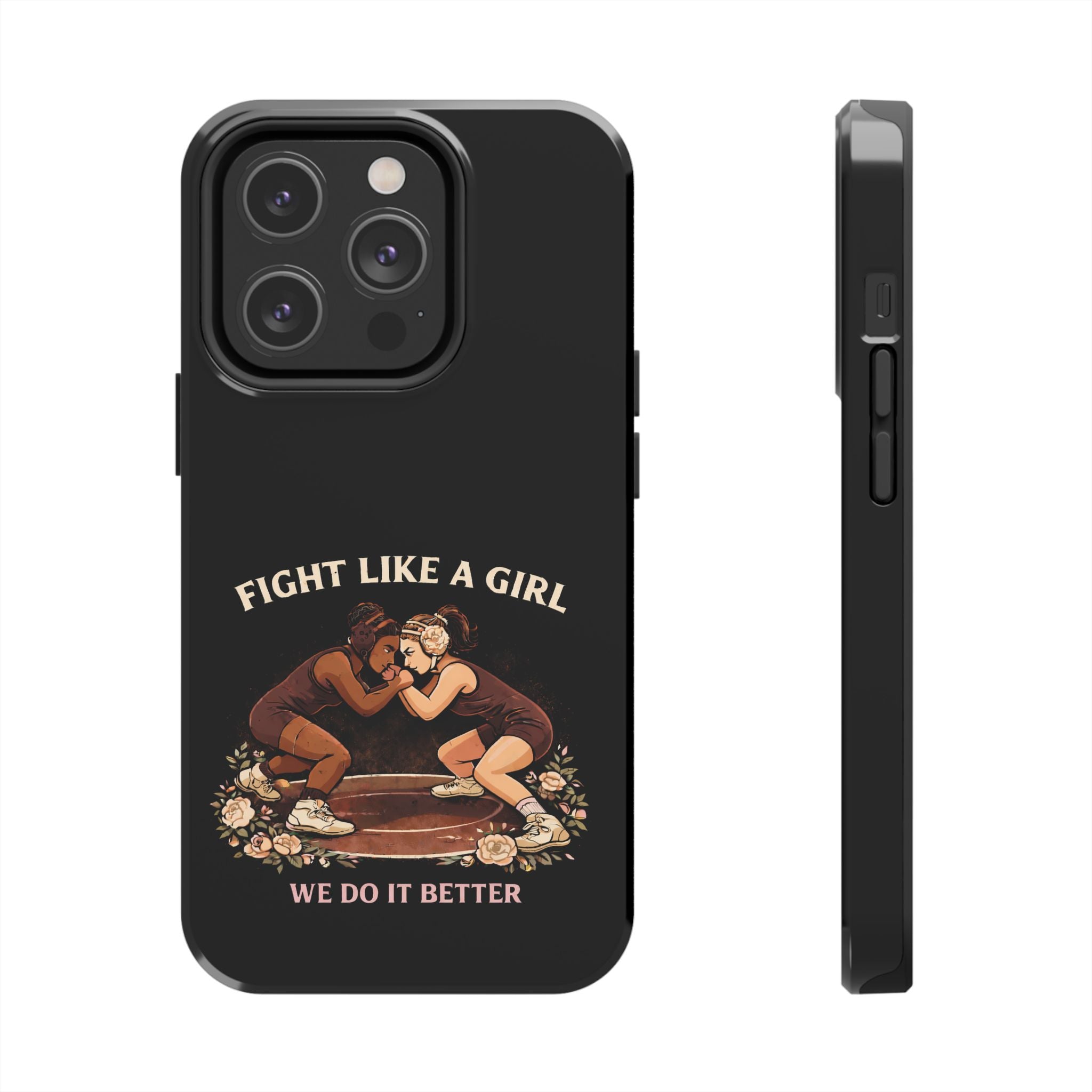 Phone Case — “Fight Like a Girl” Vintage Wrestlers Protective Phone Case