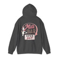 Milk Bar Hoodie – Retro Cow "Open 24/7" Graphic Hoodie