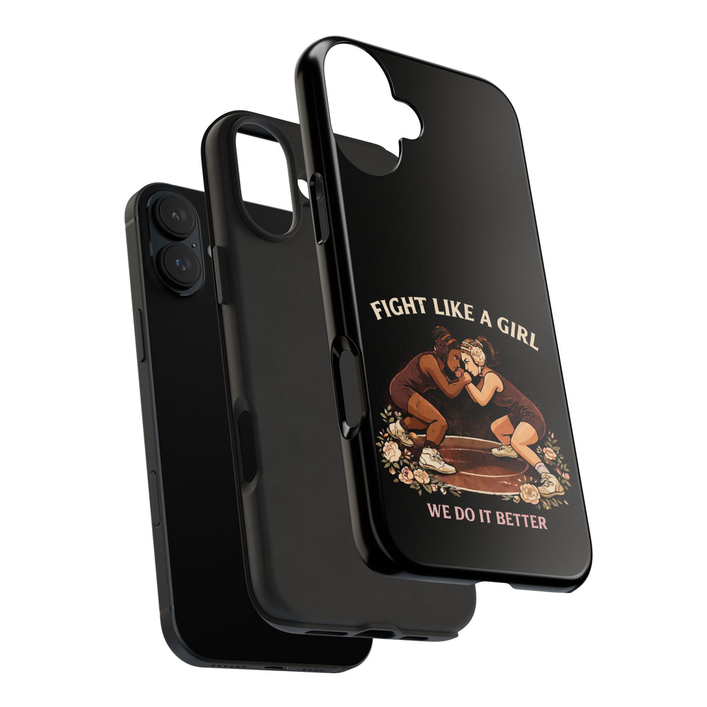 Phone Case — “Fight Like a Girl” Vintage Wrestlers Protective Phone Case