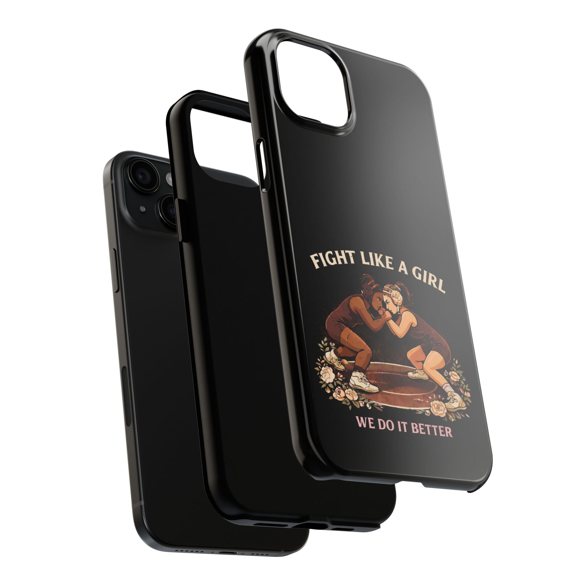 Phone Case — “Fight Like a Girl” Vintage Wrestlers Protective Phone Case