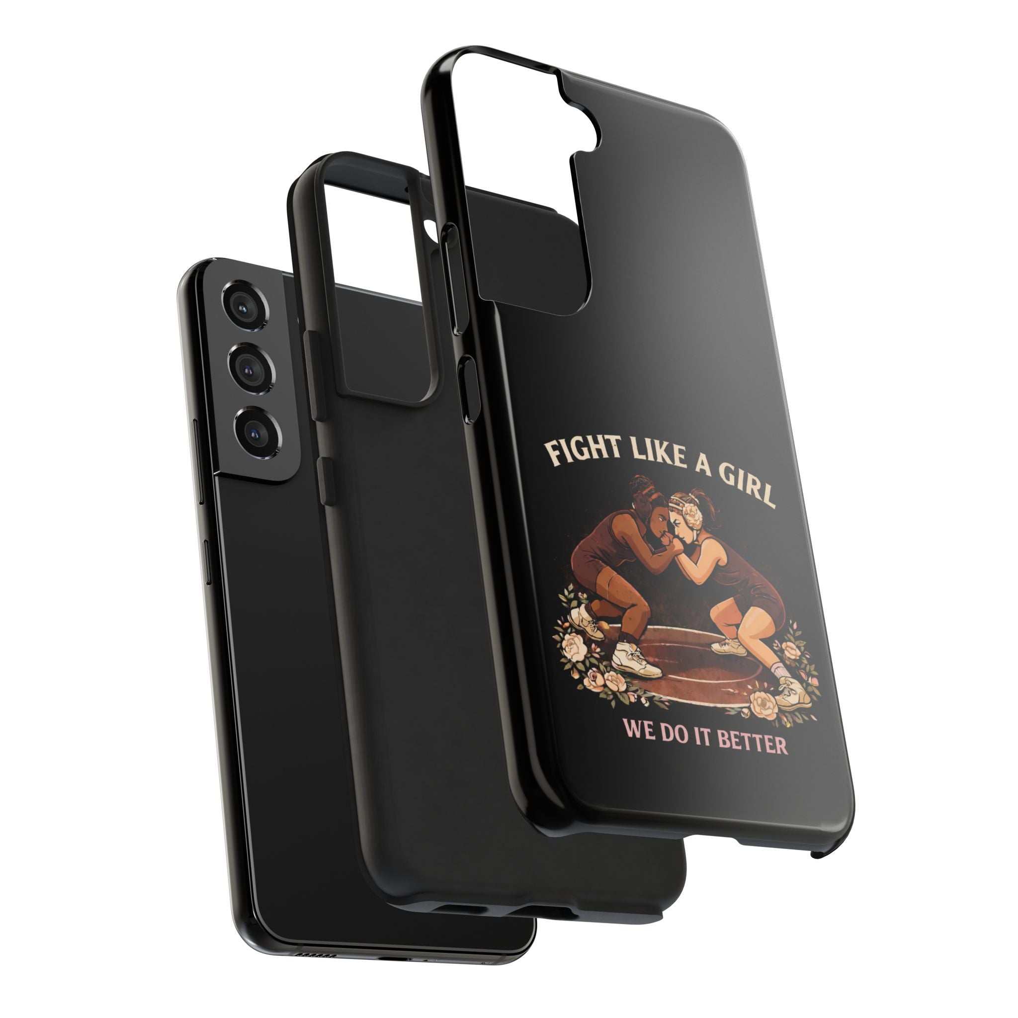 Phone Case — “Fight Like a Girl” Vintage Wrestlers Protective Phone Case