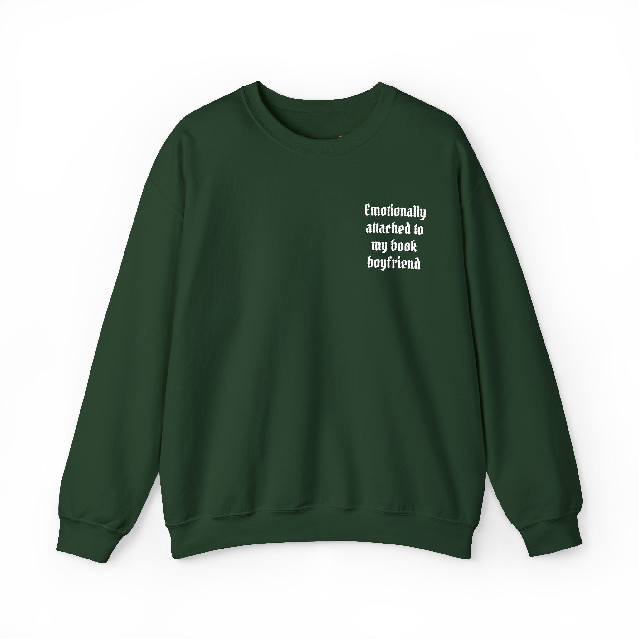 Crewneck Sweatshirt - "Friendship Awakened is My Best Boyfriend" Minimal Chest Graphic