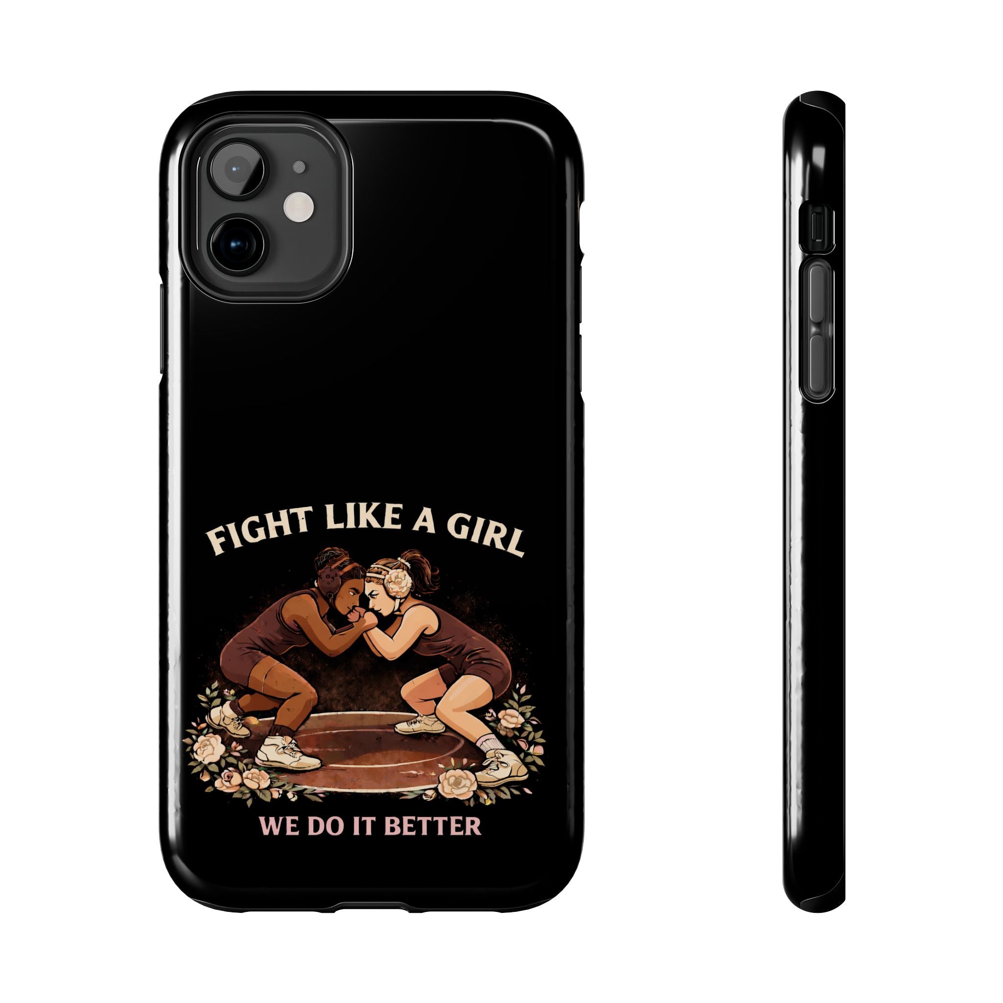 Phone Case — “Fight Like a Girl” Vintage Wrestlers Protective Phone Case