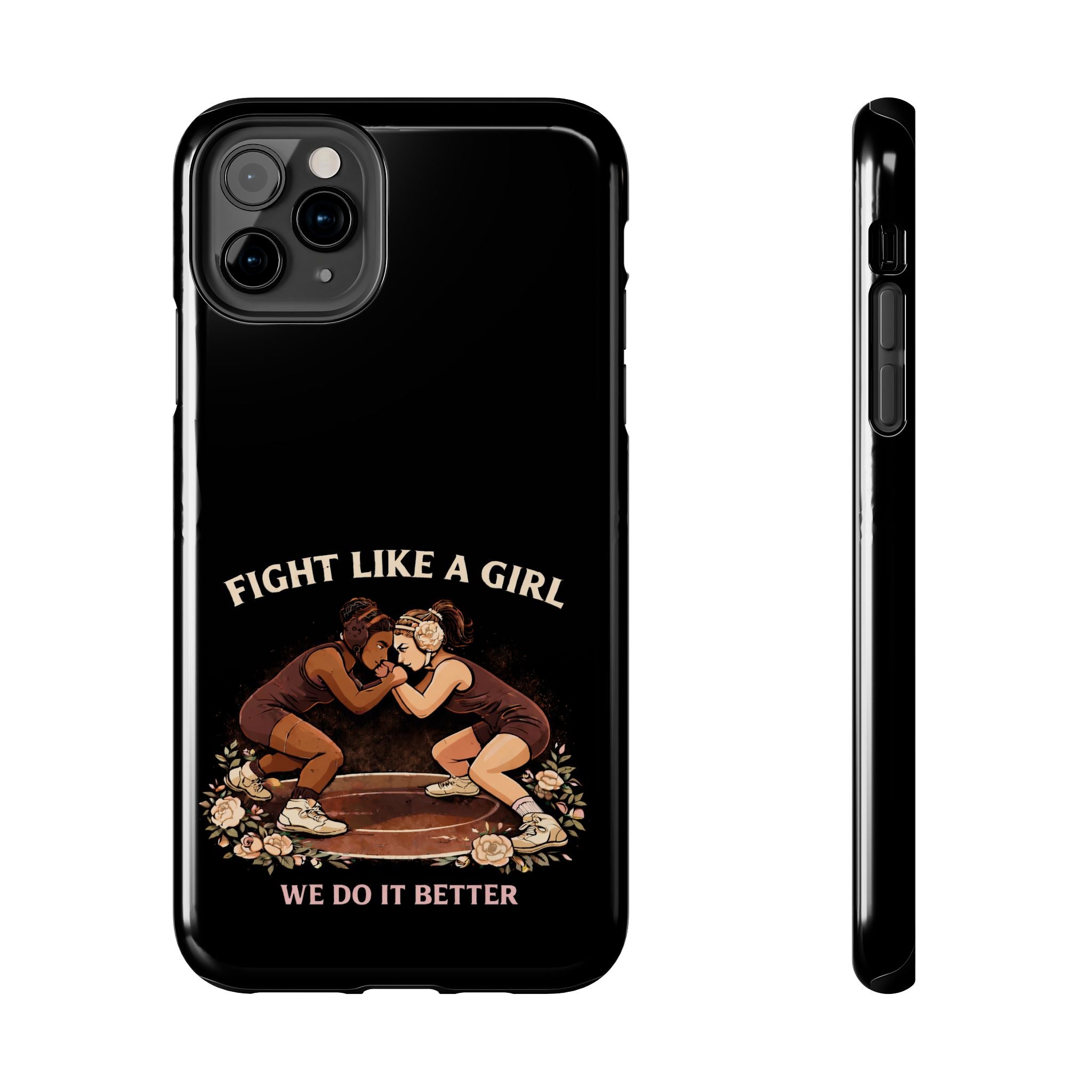 Phone Case — “Fight Like a Girl” Vintage Wrestlers Protective Phone Case