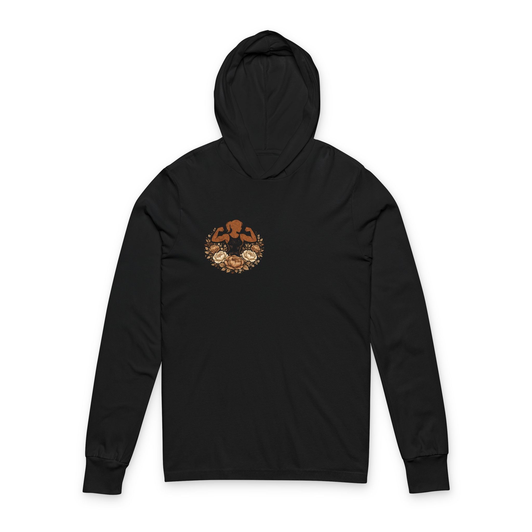 Built Not Broken Hoodie Tee — Motivational Fitness Hooded Long-Sleeve Top