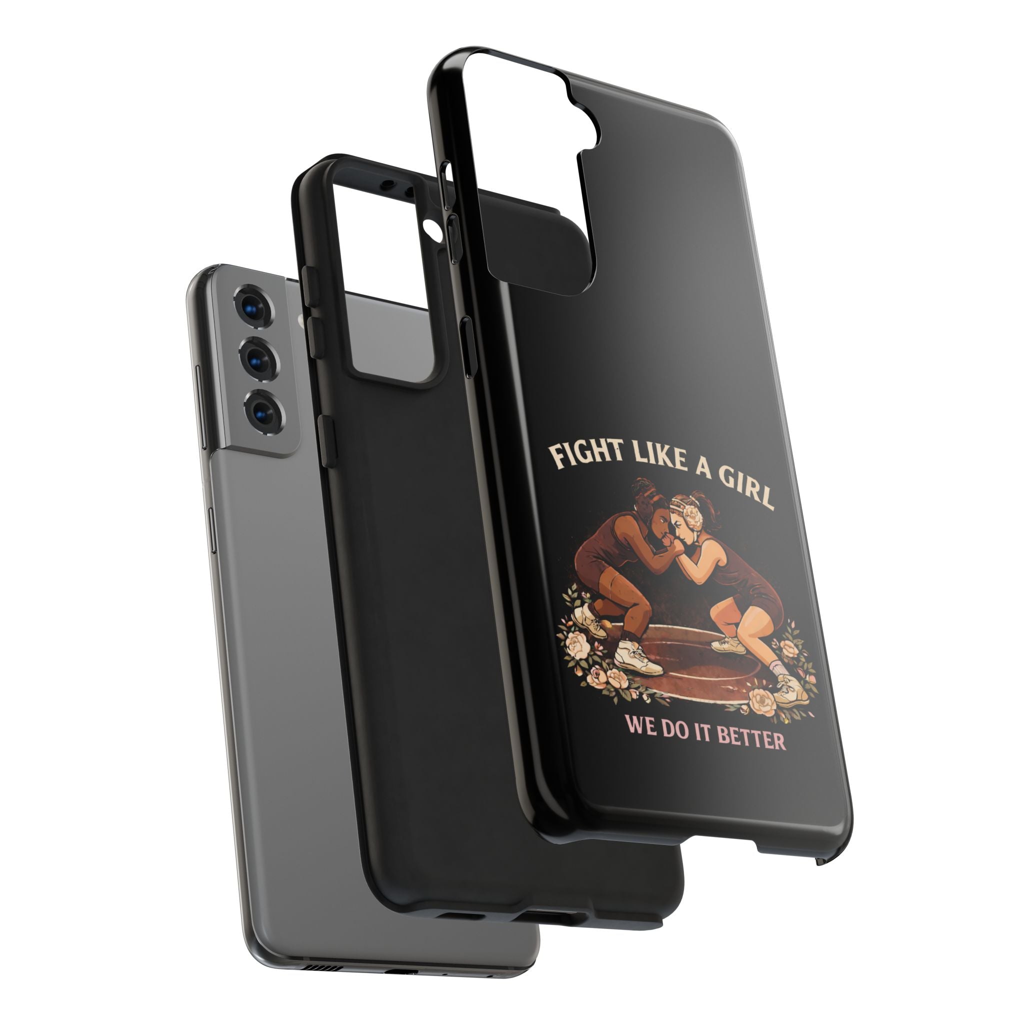 Phone Case — “Fight Like a Girl” Vintage Wrestlers Protective Phone Case