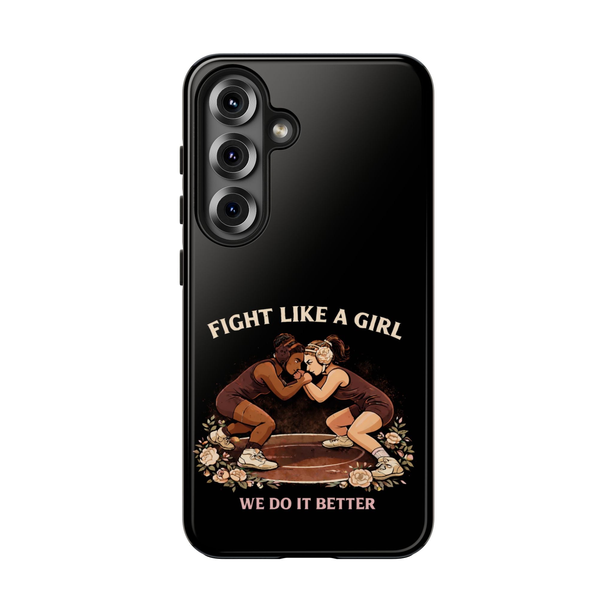 Phone Case — “Fight Like a Girl” Vintage Wrestlers Protective Phone Case