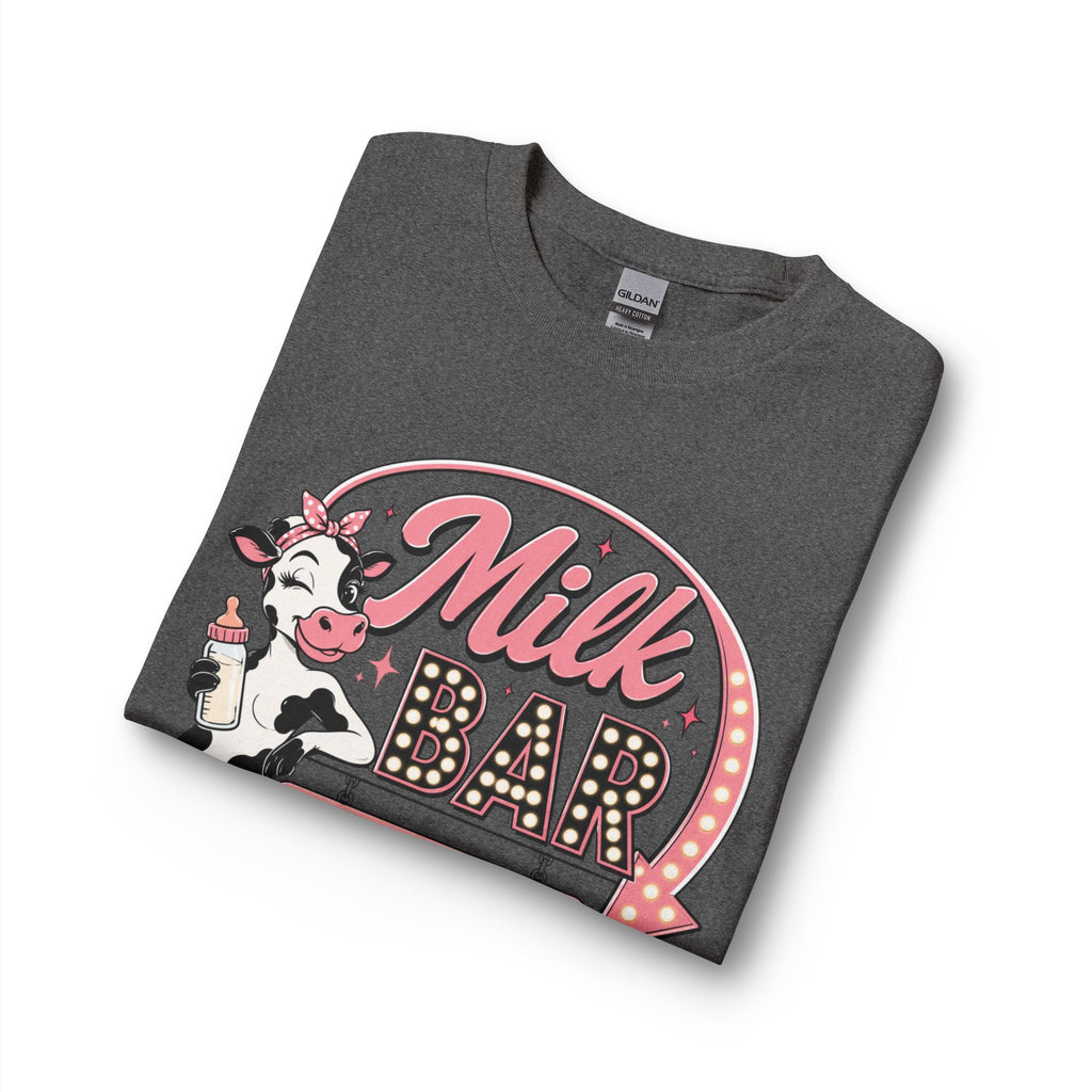 Milk Bar Long Sleeve Tee — Retro 'Milk Bar Open 24/7' Graphic Shirt