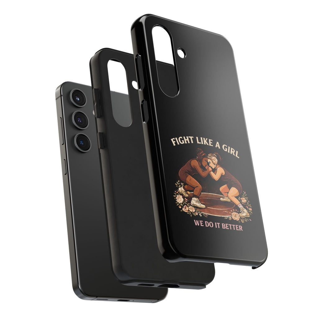 Phone Case — “Fight Like a Girl” Vintage Wrestlers Protective Phone Case