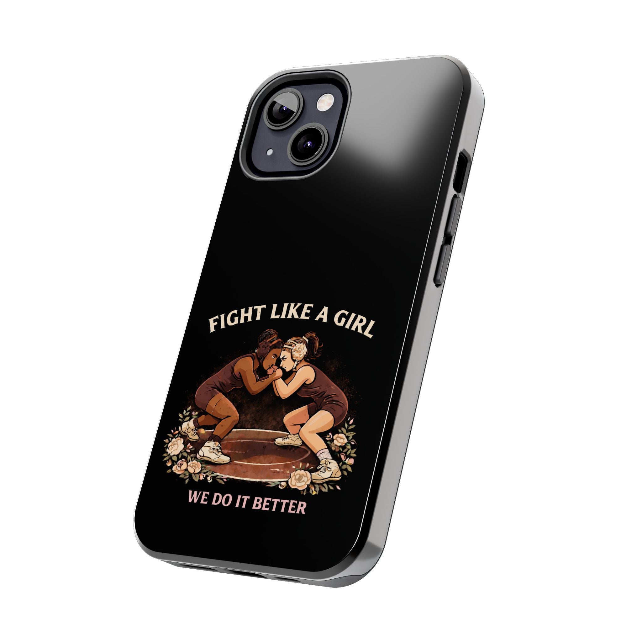 Phone Case — “Fight Like a Girl” Vintage Wrestlers Protective Phone Case